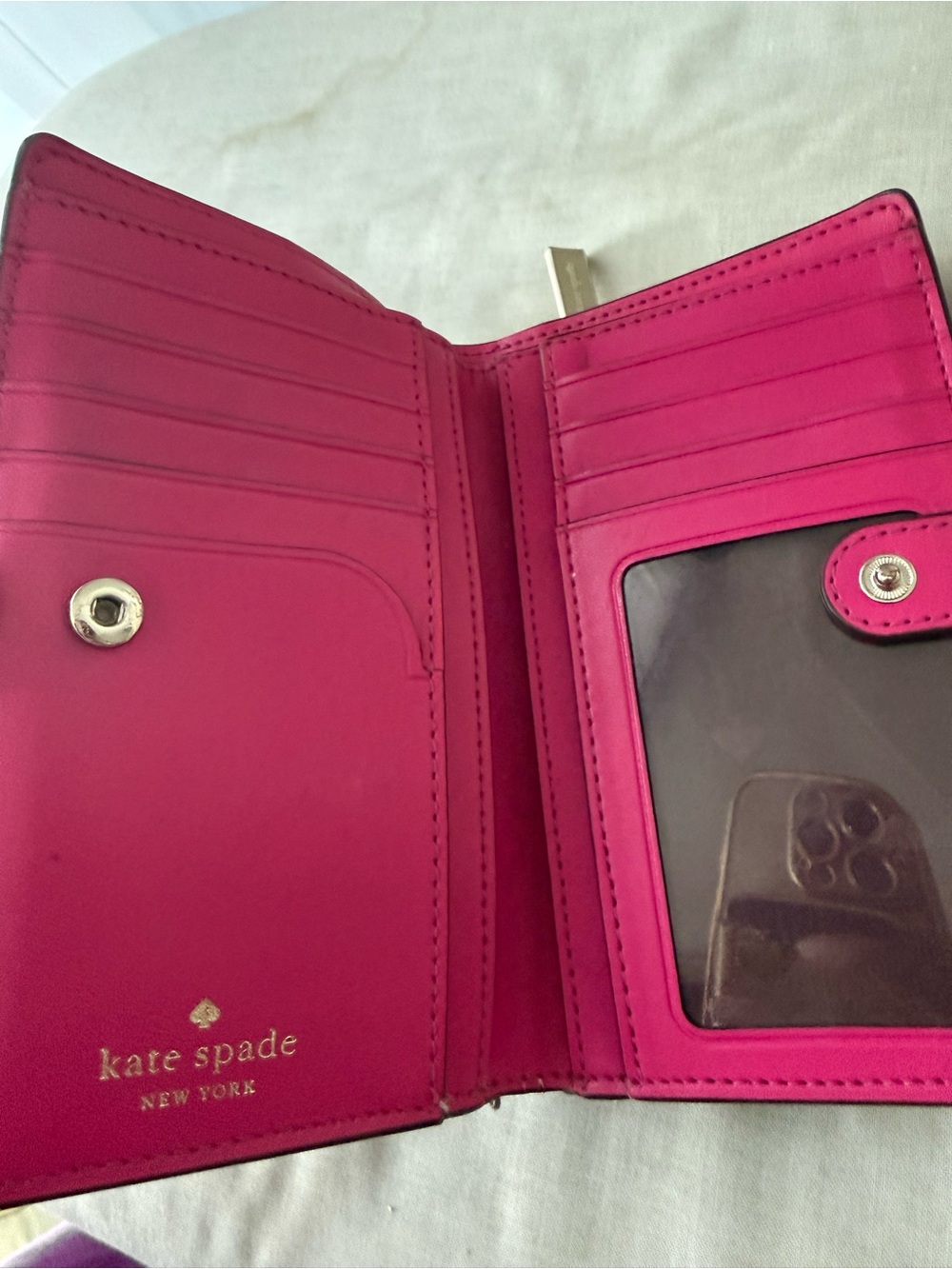 Kate Spade New York Bifold Wallet in Mulberry/Berry - Picture 8 of 17